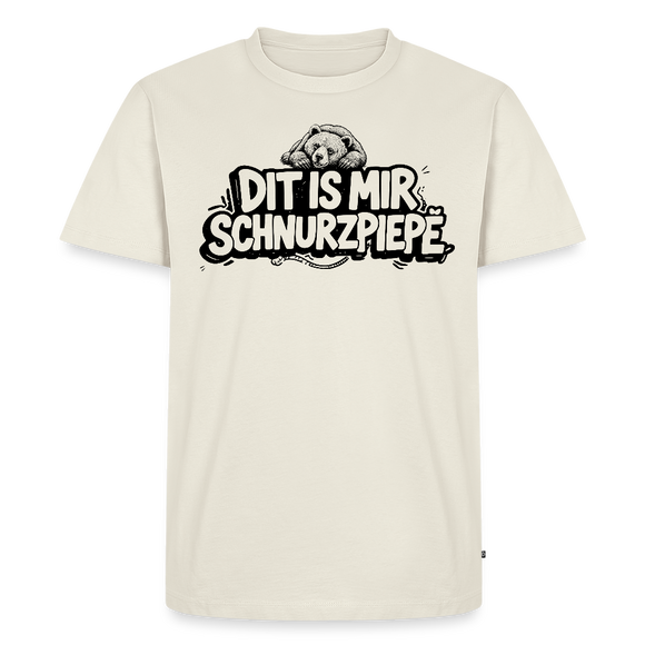 Berliner Bär-DIT IS MIR SCHNURZPIEPE-Männer Premium bio T-Shirt - Naturweiß