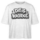 DIT IS KNORKE-Frauen Boxy Bio-T-Shirt - Weiß meliert