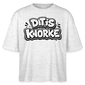 DIT IS KNORKE-Frauen Boxy Bio-T-Shirt - Weiß meliert
