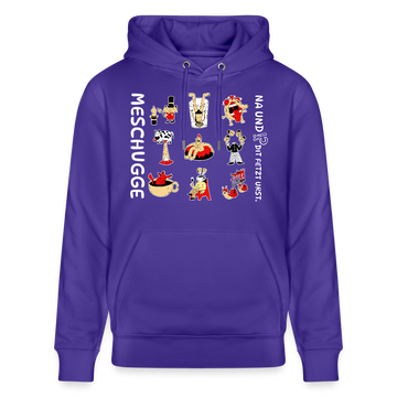 Berliner Verrücktheit-MESCHUGGE-NA UND?!-Unisex Bio-Hoodie - Purple Love 