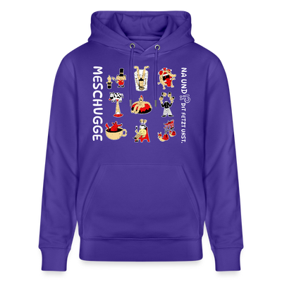 Berliner Verrücktheit-MESCHUGGE-NA UND?!-Unisex Bio-Hoodie - Purple Love 