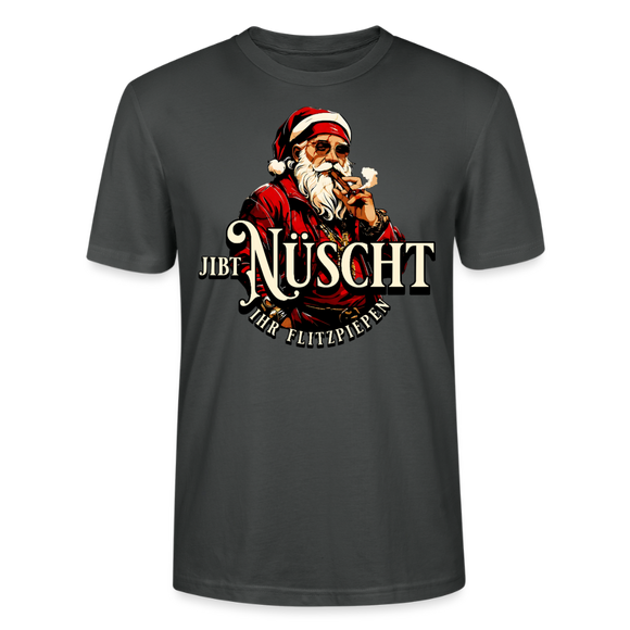 Weihnachten in Berlin-JIBT NÜSCHT IHR FLITZPIEPEN- Unisex T-Shirt BIO - Anthrazit