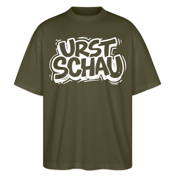 Ostalgie-Oversized Unisex Bio T-Shirt II-URST SCHAU - Khaki