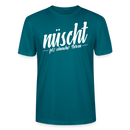 Berlin Shirt-NÜSCHT DARF ICK-Unisex T-Shirt mit Berliner Schnauze - Ozeanblau