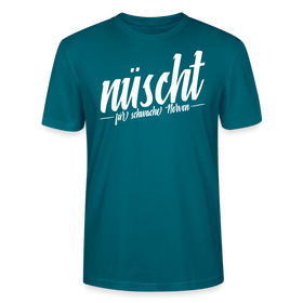 Berlin Shirt-NÜSCHT DARF ICK-Unisex T-Shirt mit Berliner Schnauze - Ozeanblau