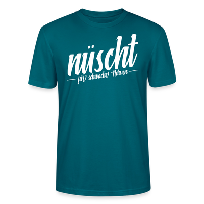 Berlin Shirt-NÜSCHT DARF ICK-Unisex T-Shirt mit Berliner Schnauze - Ozeanblau