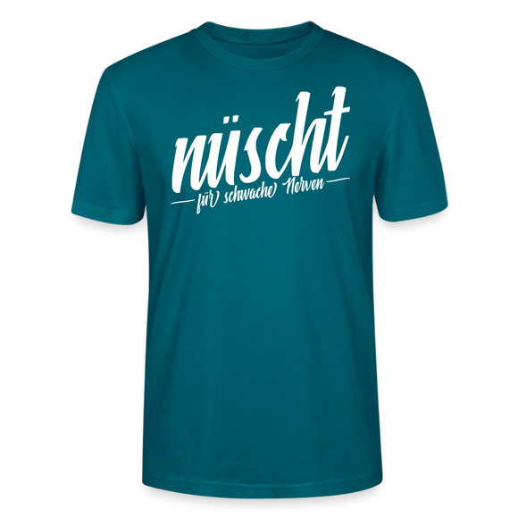 Berlin Shirt-NÜSCHT DARF ICK-Unisex T-Shirt mit Berliner Schnauze - Ozeanblau