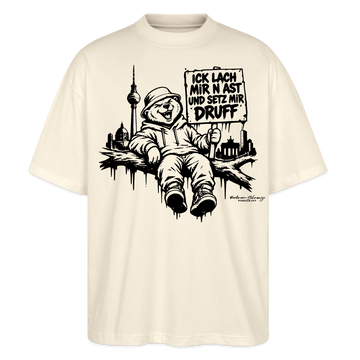 ICK LACH MIR N AST-Oversized Unisex Bio T-Shirt mit Berliner Bär - Natur