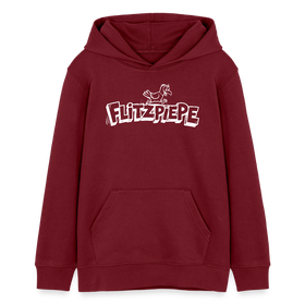 FLITZPIEPE-Teenager Bio-Hoodie - Burgunderrot
