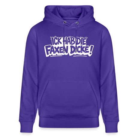 ICK HAB DIE FAXEN DICKE-Unisex Bio-Hoodie mit Berliner Schnauze - Purple Love 