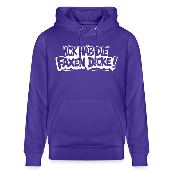 ICK HAB DIE FAXEN DICKE-Unisex Bio-Hoodie mit Berliner Schnauze - Purple Love 