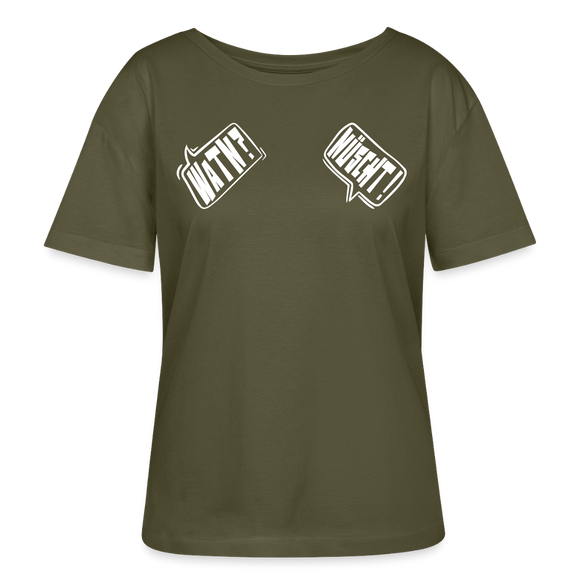 WATN? NÜSCHT!-Rundhals Frauen Bio-T-Shirt - Khaki