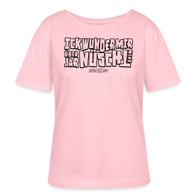 Berliner Spruch-ICK WUNDER MIR-Rundhals Frauen Bio-T-Shirt - Hellrosa