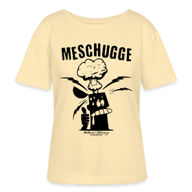 Berlin Shirt-MESCHUGGE-Rundhals Frauen Bio-T-Shirt - Creme