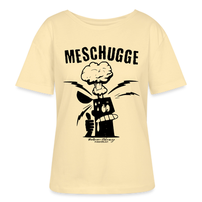 Berlin Shirt-MESCHUGGE-Rundhals Frauen Bio-T-Shirt - Creme