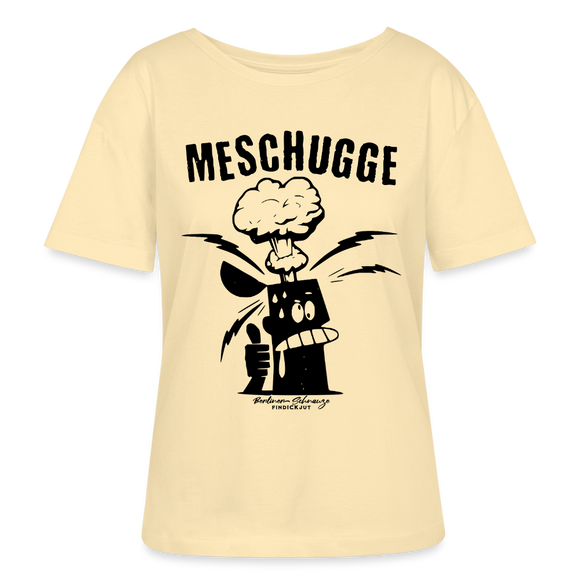 Berlin Shirt-MESCHUGGE-Rundhals Frauen Bio-T-Shirt - Creme