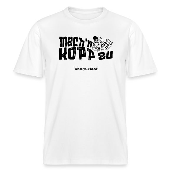 MACH N KOPP ZU-Relaxed Fit Unisex Bio-T-Shirt - Weiß