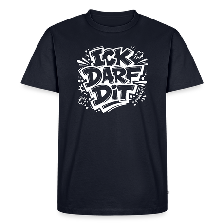 ICK DARF DIT-Männer Premium T-Shirt mit Berliner Schnauze - Navy