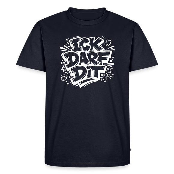 ICK DARF DIT-Männer Premium T-Shirt mit Berliner Schnauze - Navy