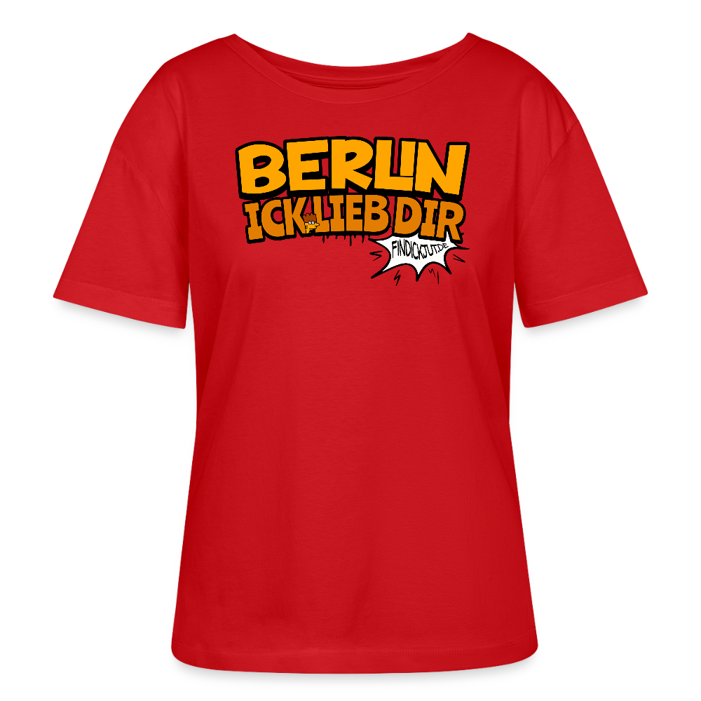 BERLIN ICK LIEB DIR-Rundhals Frauen Bio-T-Shirt - Rot
