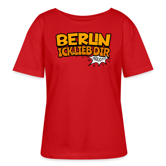 BERLIN ICK LIEB DIR-Rundhals Frauen Bio-T-Shirt - Rot