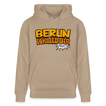 BERLIN ICK LIEB DIR - Unisex Bio-Hoodie - Beige