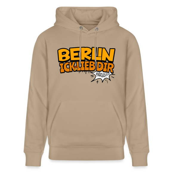 BERLIN ICK LIEB DIR - Unisex Bio-Hoodie - Beige