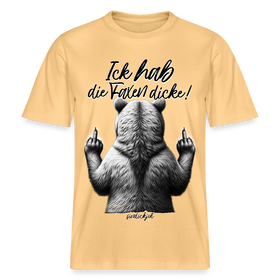 Ick hab die Faxen dicke!-Relaxed Fit Unisex Bio-T-Shirt - Hellgelb