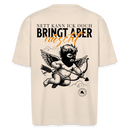 NETT KANN ICK-Unisex Oversize Bio-T-Shirt - Naturweiß