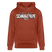 Der Bio unisex Hoodie mit Berliner Schnauze Print "Dit is mir SCHNURZPIEPE-Unisex Bio-Hoodie - Terrakotta