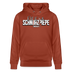 Der Bio unisex Hoodie mit Berliner Schnauze Print "Dit is mir SCHNURZPIEPE-Unisex Bio-Hoodie - Terrakotta