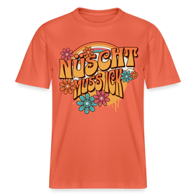 BERLINER RETRO-NÜSCHT MUSS ICK-Relaxed Fit Unisex Bio-T-Shirt - Hellrot