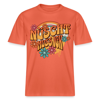 BERLINER RETRO-NÜSCHT MUSS ICK-Relaxed Fit Unisex Bio-T-Shirt - Hellrot