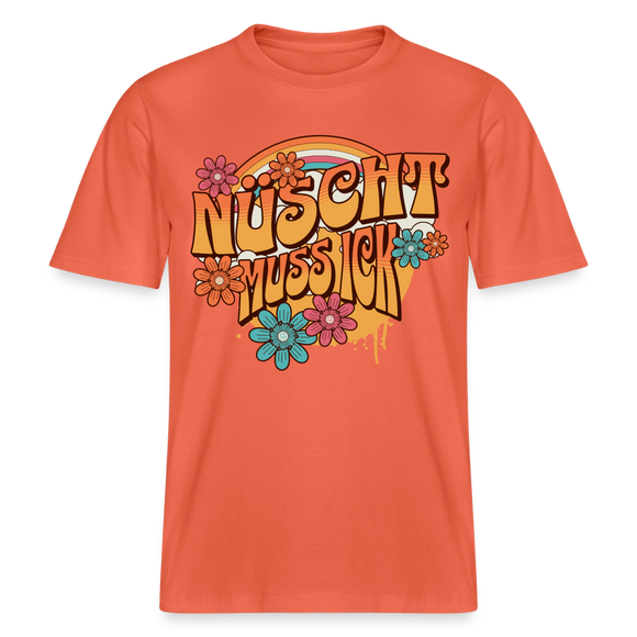 BERLINER RETRO-NÜSCHT MUSS ICK-Relaxed Fit Unisex Bio-T-Shirt - Hellrot