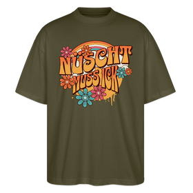 BERLINER RETRO-NÜSCHT-Oversized Unisex Bio T-Shirt - Khaki