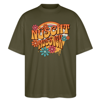BERLINER RETRO-NÜSCHT-Oversized Unisex Bio T-Shirt - Khaki