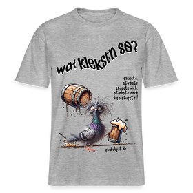 WAT KIEKSTN SO? - Relaxed Fit Unisex Bio-T-Shirt - Grau meliert
