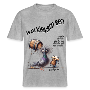 WAT KIEKSTN SO? - Relaxed Fit Unisex Bio-T-Shirt - Grau meliert