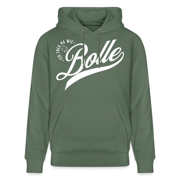 ICK FREU MA WIE BOLLE-Unisex Bio-Hoodie - Tanngrün