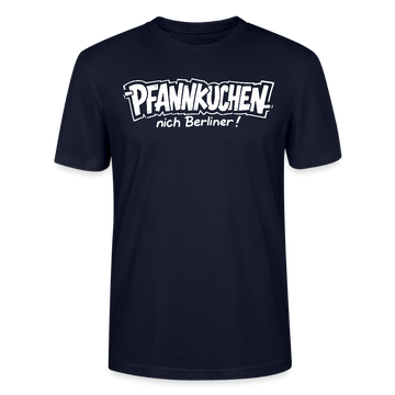 witziges Berlin Shirt-PFANNKUCHEN, NICH BERLINER-Unisex T-Shirt BIO - Navy
