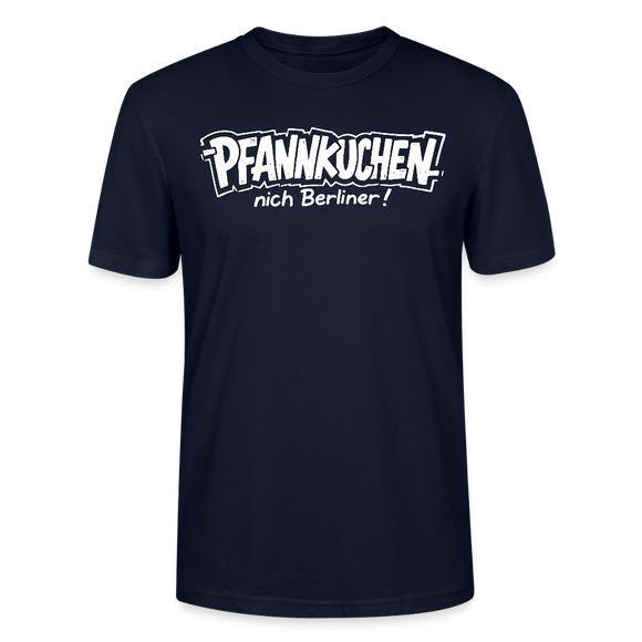 witziges Berlin Shirt-PFANNKUCHEN, NICH BERLINER-Unisex T-Shirt BIO - Navy