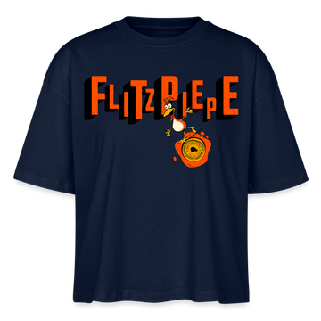 FLITZPIEPE - Frauen Boxy Bio-T-Shirt - Navy