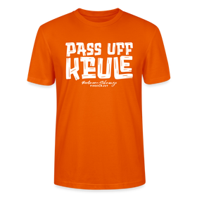 Berliner Spruch-PASS UFF KEULE-Unisex T-Shirt mit Berliner Schnauze - Tieforange