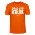 Berliner Spruch-PASS UFF KEULE-Unisex T-Shirt mit Berliner Schnauze - Tieforange