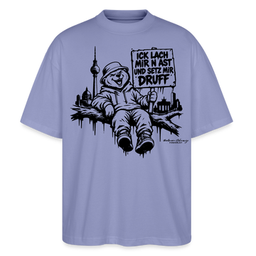 ICK LACH MIR N AST-Oversized Unisex Bio T-Shirt mit Berliner Bär - Violett