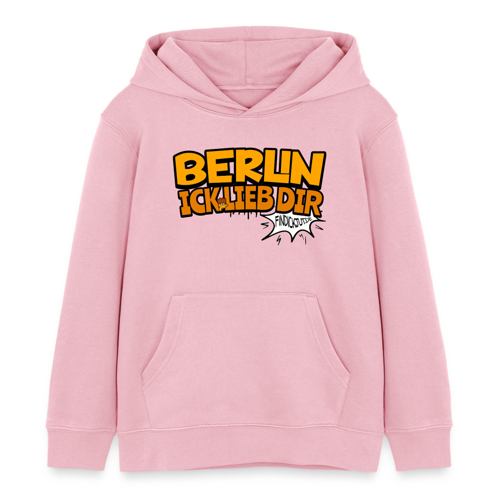 BERLIN ICK LIEB DIR - Kinder Bio-Hoodie - Hellrosa