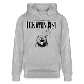 ICK LACH MIR N AST-Unisex Bio-Hoodie - Grau meliert