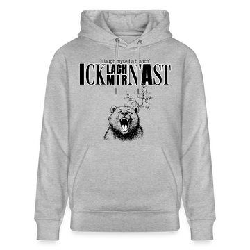ICK LACH MIR N AST-Unisex Bio-Hoodie - Grau meliert
