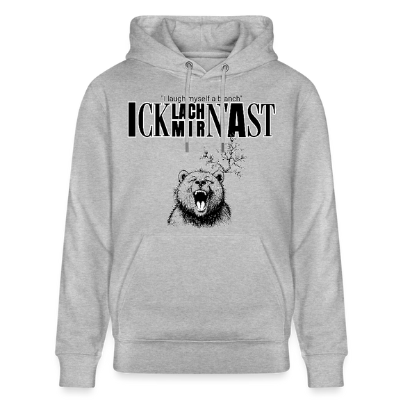 ICK LACH MIR N AST-Unisex Bio-Hoodie - Grau meliert