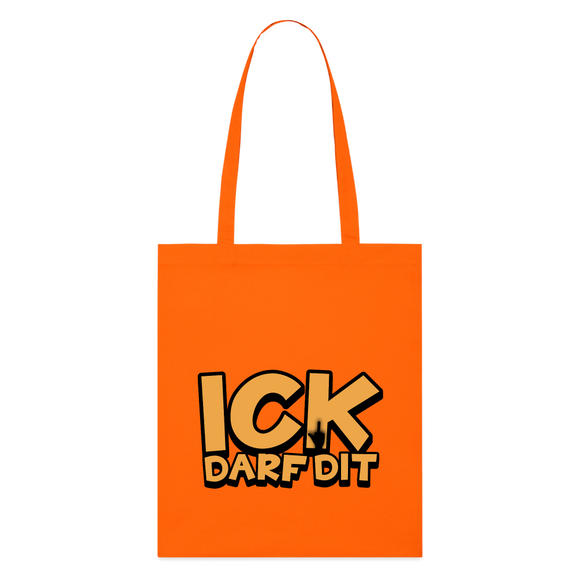 ICK DARF DIT - Bio-Stoffbeutel - Tieforange
